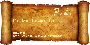 Pintér Ludmilla névjegykártya