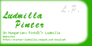 ludmilla pinter business card